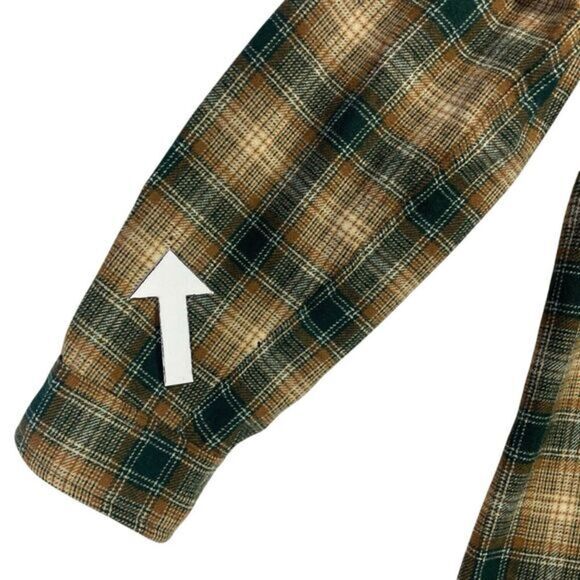 Pendleton Vintage Flannel Jacket Shirt Sz L 1960's Plaid Wool Sport Coat Shacket - Picture 14 of 16